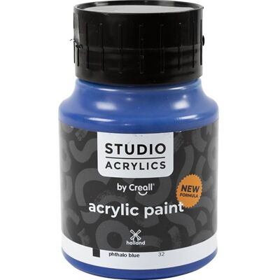 Creall Akrylmaling, 500 Ml, Dækkende, Phtalo Blue Creall Akrylmaling, 500 Ml, Dækkende, Phtalo Blue