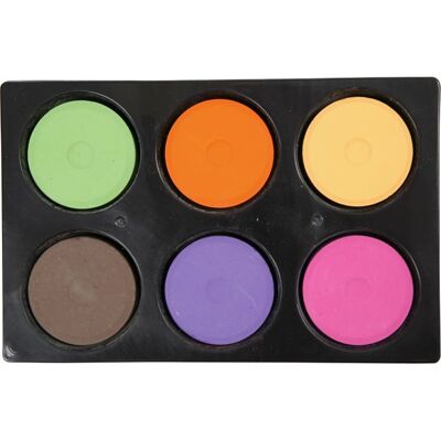 Colortime Vandfarver I Bakke, 6 Stk, 57 Mm, Supp. Farver Colortime Vandfarver I Bakke, 6 Stk, 57 Mm, Supp. Farver