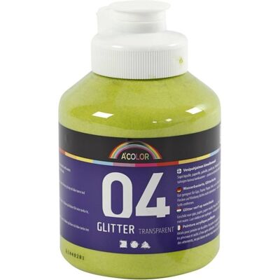 A'Color Akrylmaling 500ml Glitter Limegrøn A'Color Akrylmaling 500ml Glitter Limegrøn