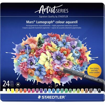 Staedtler Lumograph Aqua Farveblyanter, 24 Farver Staedtler Lumograph Aqua Farveblyanter, 24 Farver