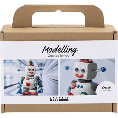 Foam Clay Mini Diy Kit Modellering, Robot, Blå/rød Foam Clay Mini Diy Kit Modellering, Robot, Blå/rød