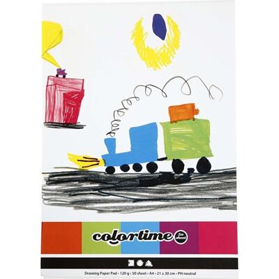 Colortime Tegneblok, A4, 120 G, 50 Ark Colortime Tegneblok, A4, 120 G, 50 Ark