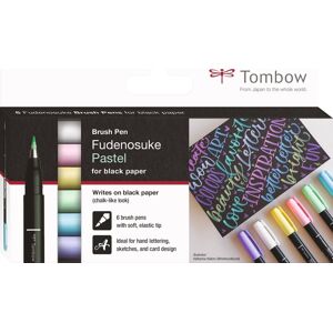 Tombow Fudenosuke Penne   Soft Pastel   6 Stk.