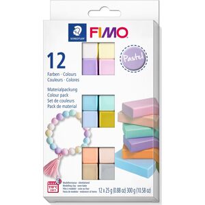 Fimo Soft Ler Colour Pack, 12 X 25g, Pastel