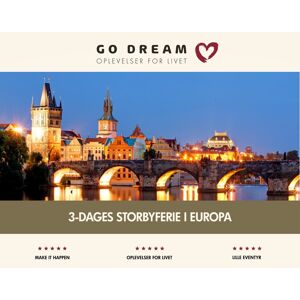 Go Dream Oplevelsesgave - 3 Dages Storbyferie I Europa