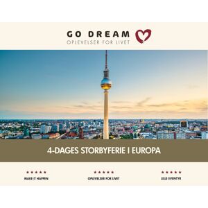 Go Dream Oplevelsesgave - 4 Dages Storbyferie I Europa