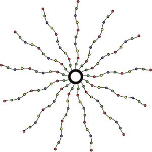 Sirius Knirke Tree-Top Lyskæde, 312 Led, L240 Cm, Multi