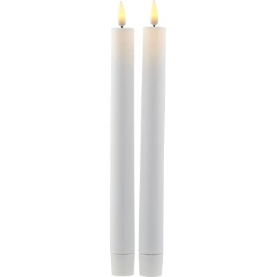 Sirius Sille Led Kronelys, H25 Cm, Hvid, 2 Stk. Sirius Sille Led Kronelys, H25 Cm, Hvid, 2 Stk.