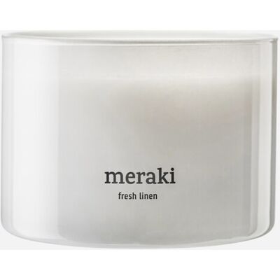 Meraki Duftlys Fresh Linen - Lys - Hvid Meraki Duftlys Fresh Linen - Lys - Hvid