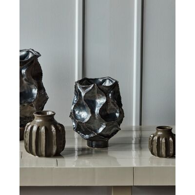 House Doctor Waves Vase H25 Cm, Metallisk House Doctor Waves Vase H25 Cm, Metallisk