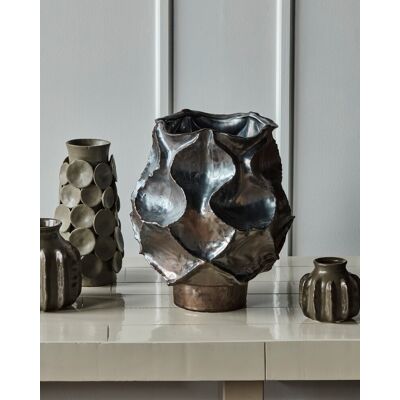 House Doctor Waves Vase H34 Cm, Metallisk House Doctor Waves Vase H34 Cm, Metallisk