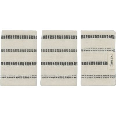 Meraki Bomulds Vaskeklude, 3stk, 30x30cm, Råhvid Meraki Bomulds Vaskeklude, 3stk, 30x30cm, Råhvid