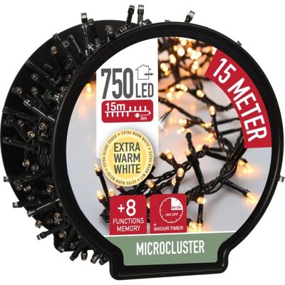Koopman Cluster M/kabelrulle 750led, 15m, Ekstra Varm Hvid Koopman Cluster M/kabelrulle 750led, 15m, Ekstra Varm Hvid