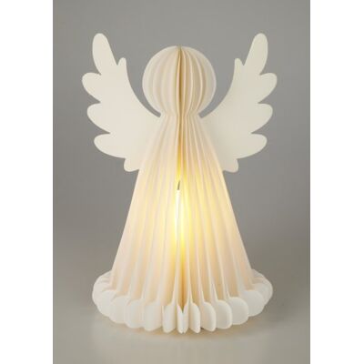 Koopman Engel I Papir M. Led 28.5cm, Hvid Koopman Engel I Papir M. Led 28.5cm, Hvid