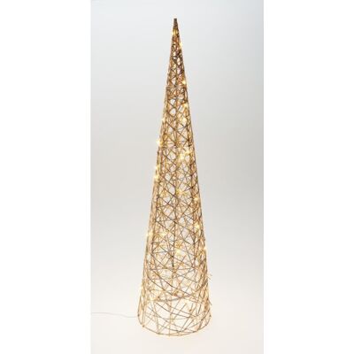 Koopman Kegletræ M. Led, Champagneguld, H80 Cm Koopman Kegletræ M. Led, Champagneguld, H80 Cm