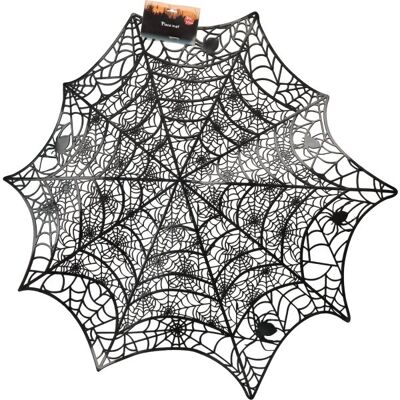 Koopman Halloween Dækkeserviet, Edderkoppespind, Ø50 Cm Koopman Halloween Dækkeserviet, Edderkoppespind, Ø50 Cm