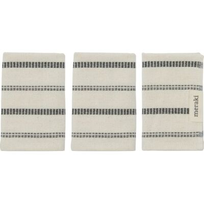 Meraki Bomulds Vaskeklude, 3stk, 30x30cm, Råhvid Meraki Bomulds Vaskeklude, 3stk, 30x30cm, Råhvid