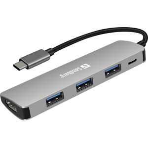 Sandberg Usb-C Dock, 100w, Hdmi+3xusb+pd