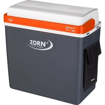 Zorn 12v Elektrisk Køleboks Med Usb A+c, 21l Zorn 12v Elektrisk Køleboks Med Usb A+c, 21l