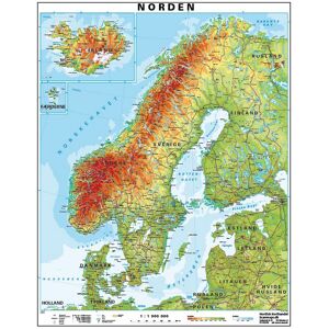 No-Name Kort Over Skandinavien/norden