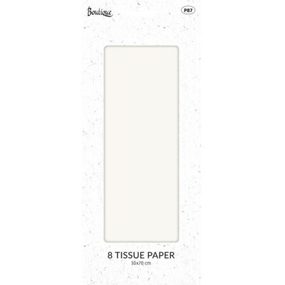 No-Name Silkepapir, Hvid, 50x70cm, 8 Ark No-Name Silkepapir, Hvid, 50x70cm, 8 Ark