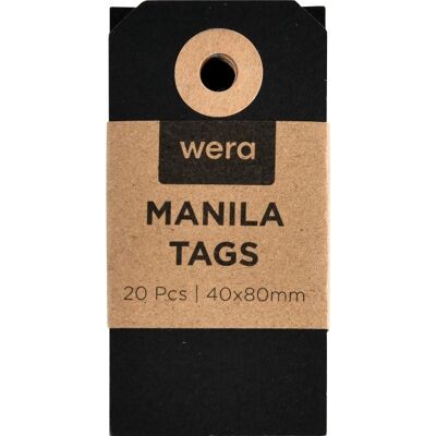 Wera Manillamærker, 40x80 Mm, 20 Stk., Sort Wera Manillamærker, 40x80 Mm, 20 Stk., Sort