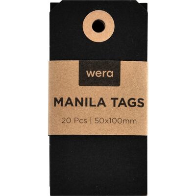 Wera Manillamærker, 50x100 Mm, 20 Stk., Sort Wera Manillamærker, 50x100 Mm, 20 Stk., Sort