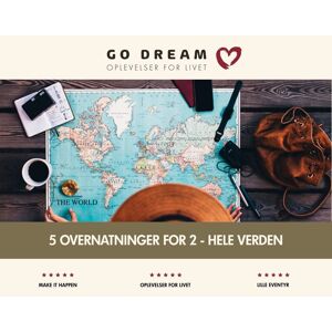 Go Dream Oplevelsesgave - 5 Overnatninger For 2 Hele Verden