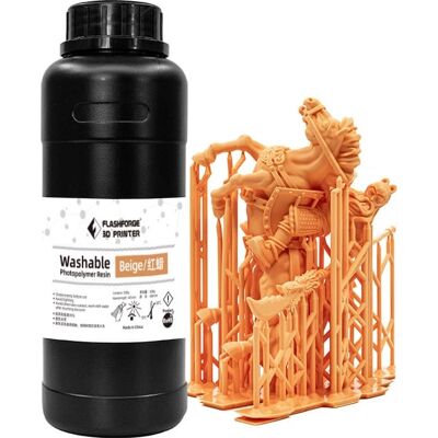 Flashforge 3d-Print Resin, 1 Liter, Beige/orange Flashforge 3d-Print Resin, 1 Liter, Beige/orange