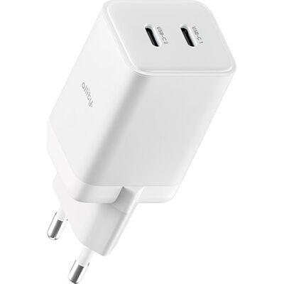 Allity 45W USB-C GaN Oplader - Hurtig, Kompakt, Hvid Allity 45W USB-C GaN Oplader - Hurtig, Kompakt, Hvid