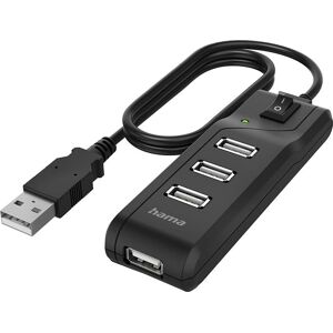 Hama Hub Usb-A 2.0 Switch 4x Porte, Sort