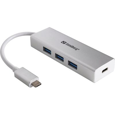 Sandberg Usb-C Til 3 X Usb 3.0 Converter, Hvid Sandberg Usb-C Til 3 X Usb 3.0 Converter, Hvid