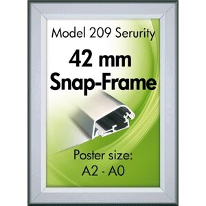 DSI Alu Plakatramme, Security Snap-Frame, A0, Sølv