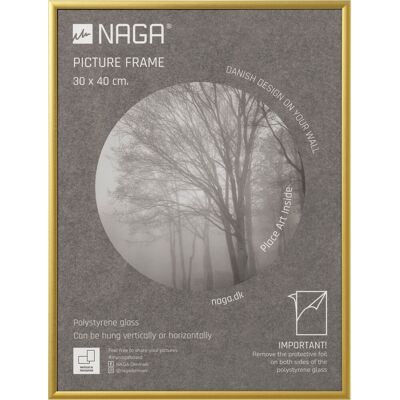 Naga Billedramme, 30 X 40 Cm, Mat Guld Naga Billedramme, 30 X 40 Cm, Mat Guld