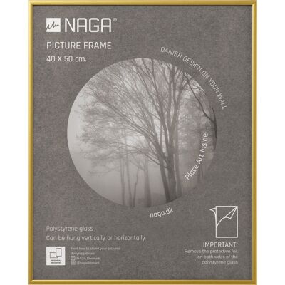 Naga Billedramme, 40 X 50 Cm, Mat Guld Naga Billedramme, 40 X 50 Cm, Mat Guld