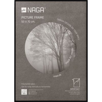 Naga Plakatramme, 50 X 70 Cm, Sort Naga Plakatramme, 50 X 70 Cm, Sort