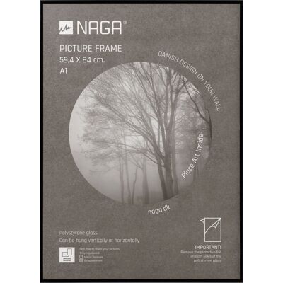 Naga Plakatramme, 59,4 X 84,1 Cm, Sort Naga Plakatramme, 59,4 X 84,1 Cm, Sort