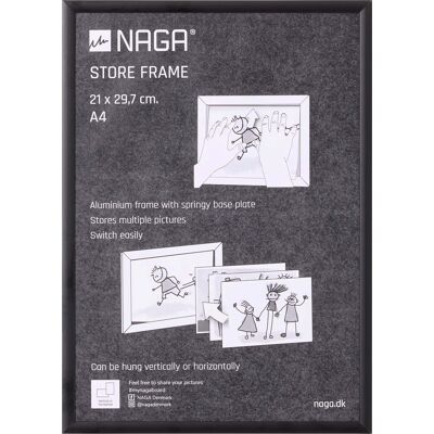 Naga Tegningsramme, 21 X 29,7 Cm, Sort Naga Tegningsramme, 21 X 29,7 Cm, Sort