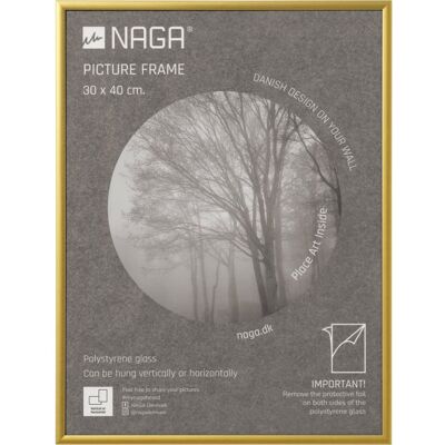 Naga Billedramme, 30 X 40 Cm, Mat Guld Naga Billedramme, 30 X 40 Cm, Mat Guld