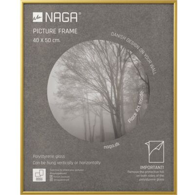 Naga Billedramme, 40 X 50 Cm, Mat Guld Naga Billedramme, 40 X 50 Cm, Mat Guld