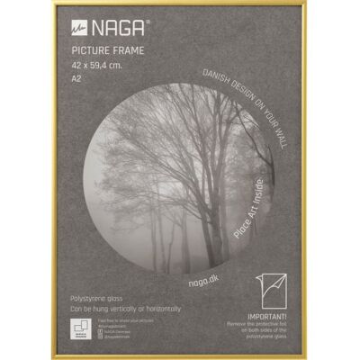 Naga Billedramme, 42 X 59.4 Cm, Mat Guld Naga Billedramme, 42 X 59.4 Cm, Mat Guld
