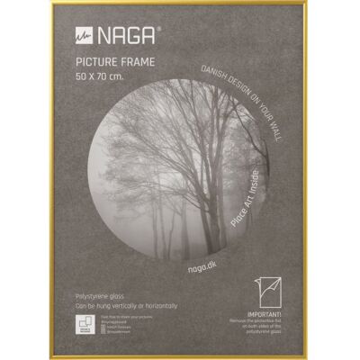 Naga Billedramme, 50 X 70 Cm, Mat Guld Naga Billedramme, 50 X 70 Cm, Mat Guld