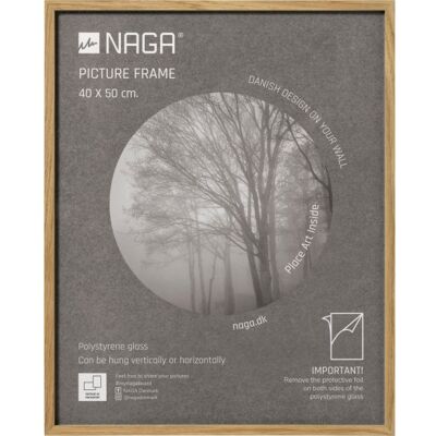 Naga Billedramme, 40 X 50 Cm, Egetræ Naga Billedramme, 40 X 50 Cm, Egetræ