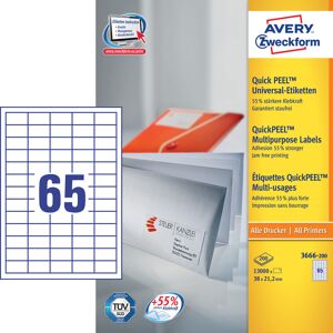 Avery 3666 Etiketter   38x21,2 Mm   6500 Stk.