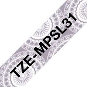 Brother Tze-Mpsl31 Labeltape, 12mm Sort På Blonde