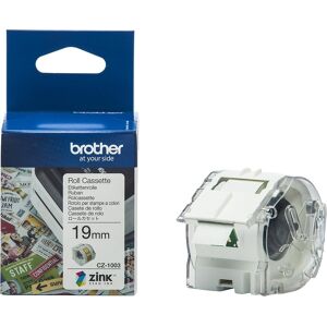 Brother Cz-Farvelabeltape, 19mm X 5m, Hvid