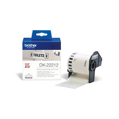 Brother Endeløs Tape, Plast 62x15,24m, Sort/hvid Brother Endeløs Tape, Plast 62x15,24m, Sort/hvid