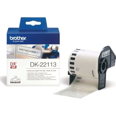 Brother Endeløs Tape, Plast 62x15,24m, Sort/klar Brother Endeløs Tape, Plast 62x15,24m, Sort/klar