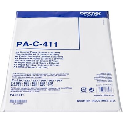 Brother Pa-C-411 A4 Termopapir, 100 Ark Brother Pa-C-411 A4 Termopapir, 100 Ark