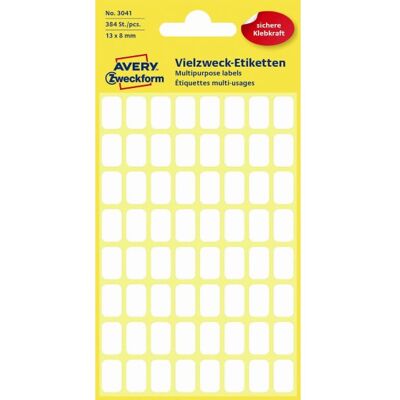 Avery Manuelle Etiketter 13x8 Mm 384 Stk. Avery Manuelle Etiketter 13x8 Mm 384 Stk.